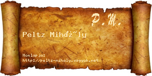 Peltz Mihály névjegykártya